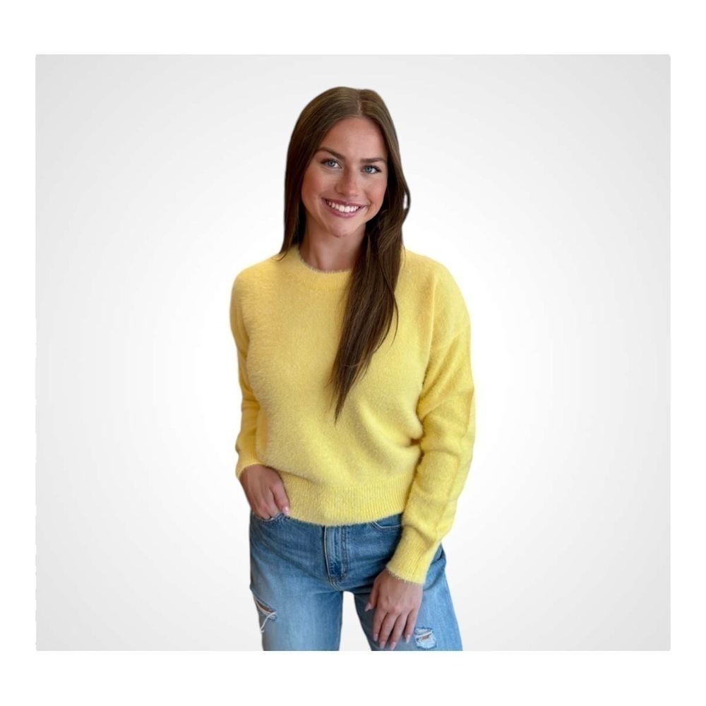 Du Paradis Chloe Sweater in Yellow NWT